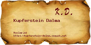 Kupferstein Dalma névjegykártya